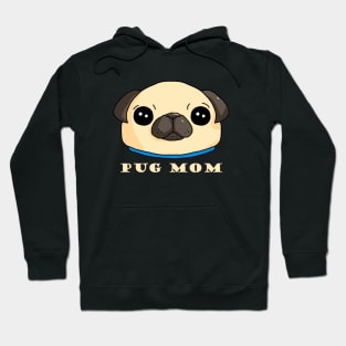 Pug Mom dark Hoodie